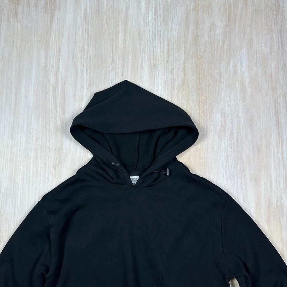 PINK Victoria's Secret Black Pullover Crop Hoodie Y2K Casual Rainbow Logo Small - Picture 3 of 11